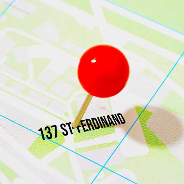route and location marker leading to Studio du Château, a video and MOCAP studio in Montreal